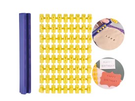 Sello estampador de letras alargado